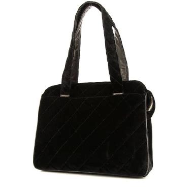 borsa con scritta chanel velluto nero|Borse Chanel Vintage d'Occasione .